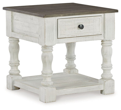 Havalance - Square End Table - White / Gray - R&R Furniture Gallery (Fountain Valley, CA)