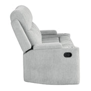 Galya - Motion Sofa - Light Gray Chenille - R&R Furniture Gallery (Fountain Valley, CA)