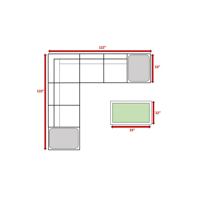 Outdoor 6 Person Wicker Seating Group With Cushions - Gray Mix - R&R Furniture Gallery (Fountain Valley, CA)