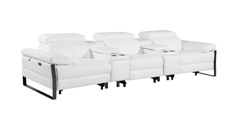 1246 - Modular Power Reclining Dual Console Sofa And Console Loveseat Set With Power Headrests