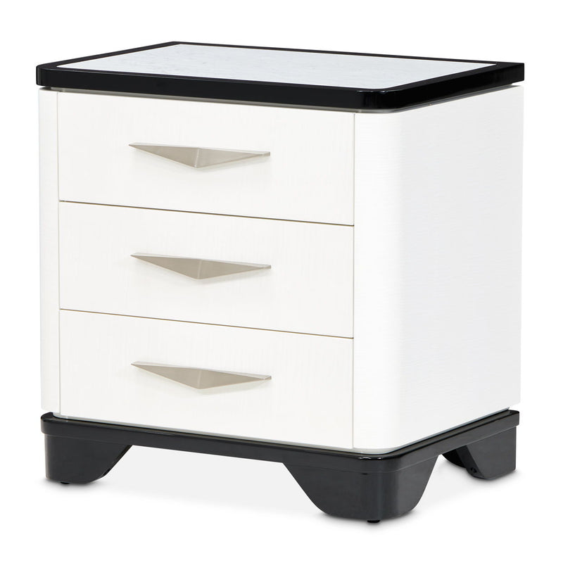 Tuxedo - 3-Drawer Nightstand - Piano Keyboard - R&R Furniture Gallery (Fountain Valley, CA)