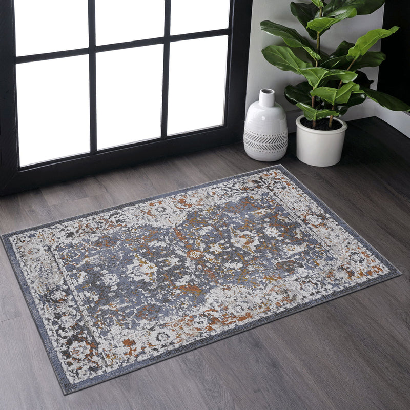 Payas - 2' X 3' Traditional Area Rug - Blue - R&R Furniture Gallery (Fountain Valley, CA)