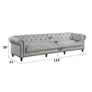 Ofer - Sofa - Vintage White Top Grain Leather - R&R Furniture Gallery (Fountain Valley, CA)