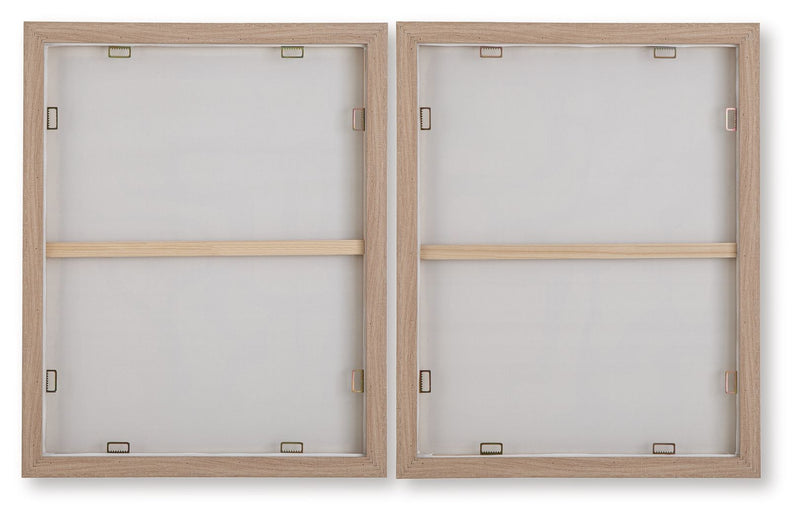 Waldett - Wall Art Set (Set of 2) - Beige / White - R&R Furniture Gallery (Fountain Valley, CA)