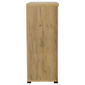 Door Accent Cabinet With Screens - Brown