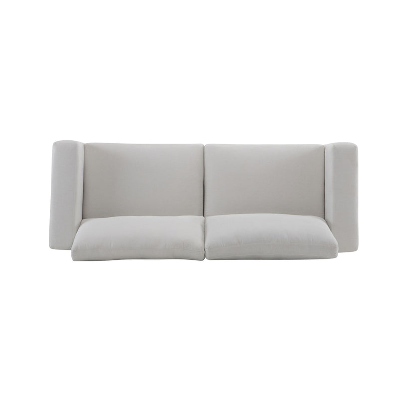 Modern Square Arm Sofa With Soft Fabric Upholstery, Deep Cushions - R&R Furniture Gallery (Fountain Valley, CA)