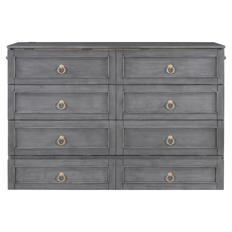 DreamHaus Murphy cabinet bed with large drawers, stylish design, and space-saving furniture for modern bedrooms.