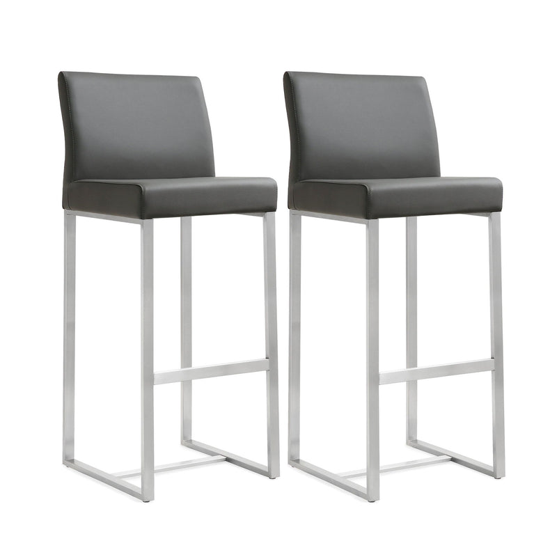 Denmark - Stainless Steel Barstool (Set of 2) - R&R Furniture Gallery (Fountain Valley, CA)