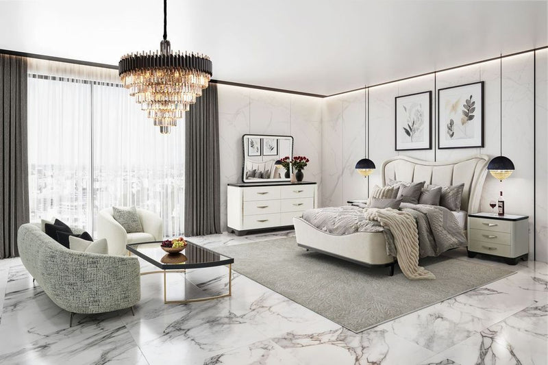 Tuxedo - 3-Drawer Nightstand - Piano Keyboard - R&R Furniture Gallery (Fountain Valley, CA)