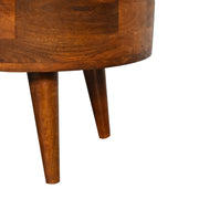 Mini Rounded Coffee Table - Chestnut - R&R Furniture Gallery (Fountain Valley, CA)