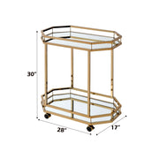 Lacole - Serving Cart - Mirrored & Champagne - R&R Furniture Gallery (Fountain Valley, CA)