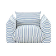 TOV Furniture Saint Tropez stuffed outdoor armchair with plush cushions and durable fabric for comfortable outdoor seating.