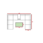 Comfortable Modern Patio Rattan Sectional Set With Cushions - R&R Furniture Gallery (Fountain Valley, CA)