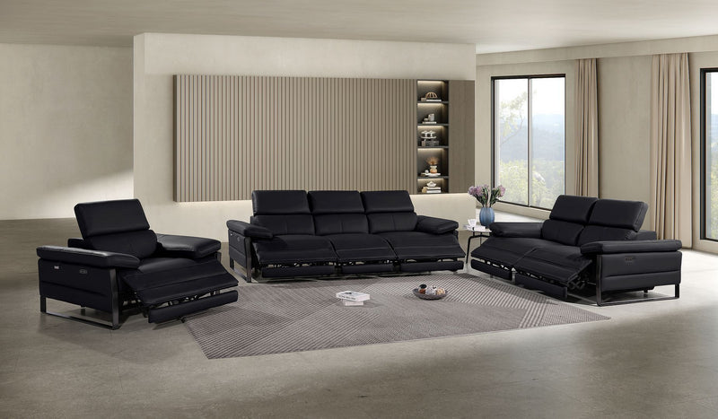 1246 - Modular Power Triple Reclining Sofa, Loveseat, And Chair Set With Power Headrests