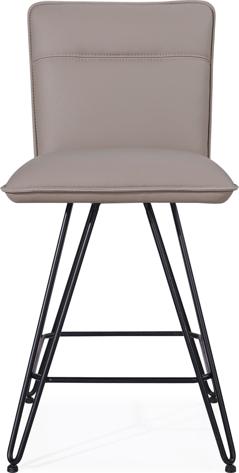 Demi Hairpin Leg Swivel Counter Stool in Taupe
