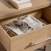 Classic Home Alisen 2 Drawer Napa Grove Accent Nightstand with wood finish and modern design, featuring two spacious drawers.