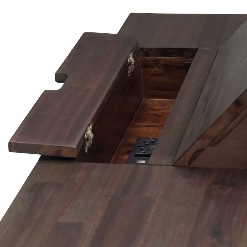 Monroe - Desk - Distressed Charcoal Brown - R&R Furniture Gallery (Fountain Valley, CA)