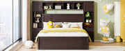 DreamHaus cabinet bed with integrated shelf, all-in-one cabinet, and sockets, showcasing a modern space-saving furniture design.