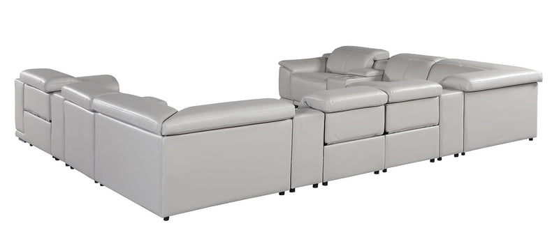 9762 - 12-Piece U-Shaped Sectional Sofa With 4 Power Recliners