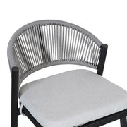 Outdoor 26" Counter Height Metal Frame Counter Stools With Scallop Shaped Backrest & Water Resistant Cushions - R&R Furniture Gallery (Fountain Valley, CA)