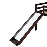 DreamHaus loft bed with slide, multifunctional design featuring a sturdy wooden frame and playful slide for kids' bedroom.