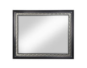 Nicola - Mirror - Silver Synthetic Leather & Black - R&R Furniture Gallery (Fountain Valley, CA)