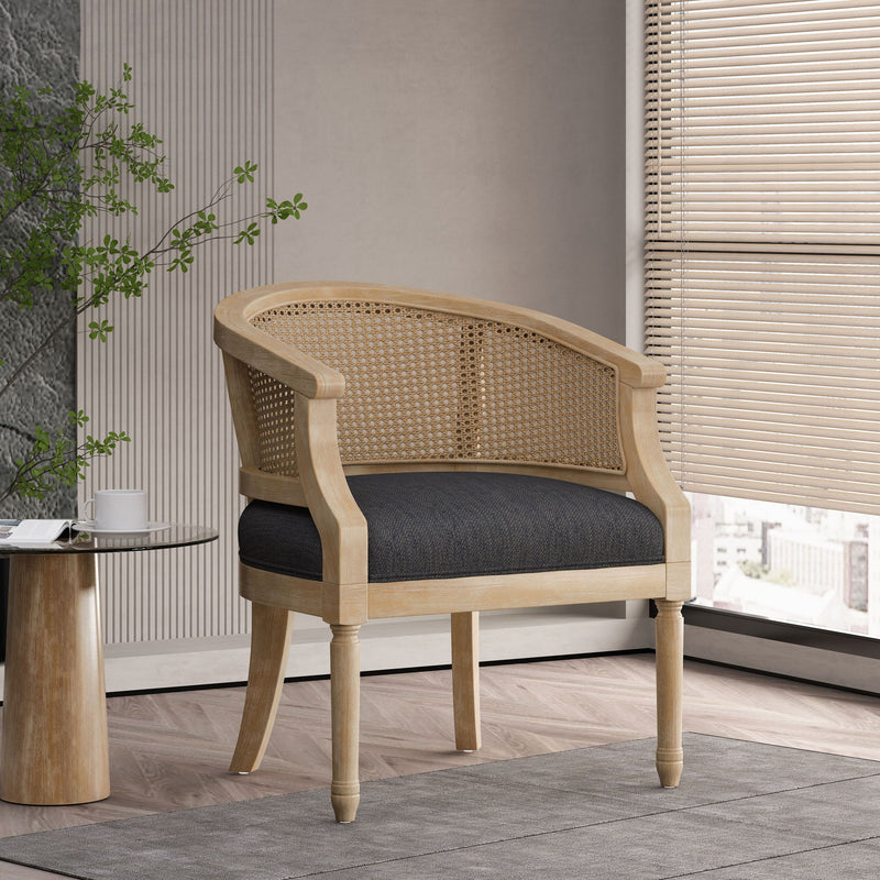 Curved Backrest Accent Chair - R&R Furniture Gallery (Fountain Valley, CA)