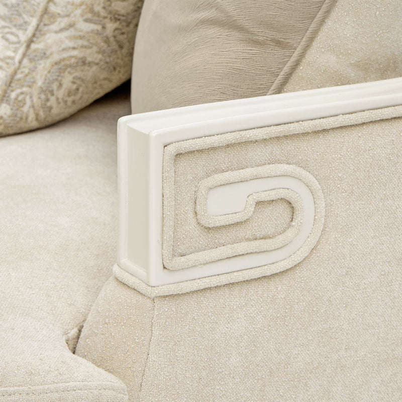 La Marisia - Chenille Loveseat - Tranquil / Creamy Pearl - R&R Furniture Gallery (Fountain Valley, CA)