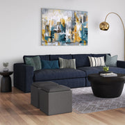 Rockwood - Upholstered Cube Storage Ottoman With Tray - R&R Furniture Gallery (Fountain Valley, CA)