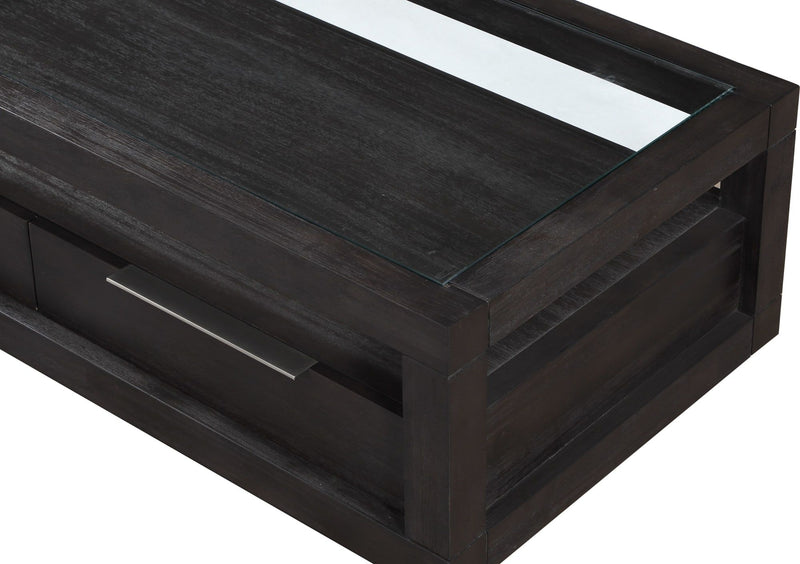 Oxford Two Drawer Rectangular Coffee Table in Basalt Grey