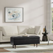 Shay - Large Square Coffee Table Storage Ottoman Mid-Century Style - R&R Furniture Gallery (Fountain Valley, CA)