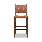 Andre - Counter Stool With Back - Pecan Brown - R&R Furniture Gallery (Fountain Valley, CA)
