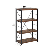 Bob - Bookshelf - Weathered Oak & Black - R&R Furniture Gallery (Fountain Valley, CA)
