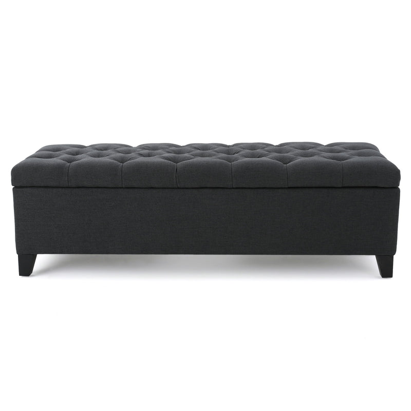 Glouster - Contemporary Storage Ottoman With Button Tufted Design - R&R Furniture Gallery (Fountain Valley, CA)