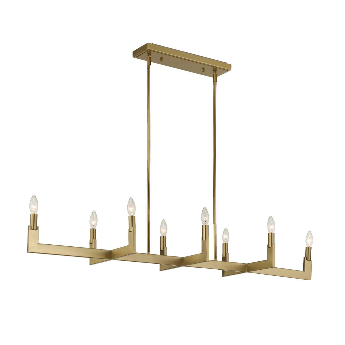Cordoba - 8 Light Linear Chandelier - Gold