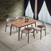 Lanae - Side Chair (Set of 2) - Coffee Polish Microfiber & Black - R&R Furniture Gallery (Fountain Valley, CA)