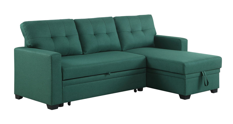 Upholstered Pull Out Sectional Sofa With Chaise - R&R Furniture Gallery (Fountain Valley, CA)