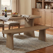 Indoor dining bench made of pine wood by Noble House, featuring a sturdy and stylish design for kitchen or dining room use.