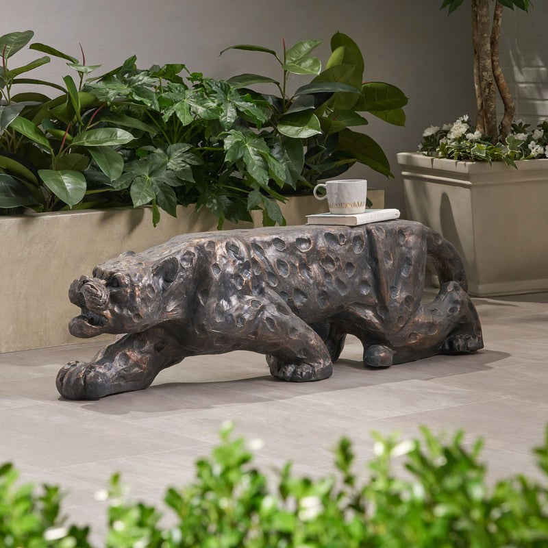 Leopard Lightweight Concrete Bench - Copper - R&R Furniture Gallery (Fountain Valley, CA)