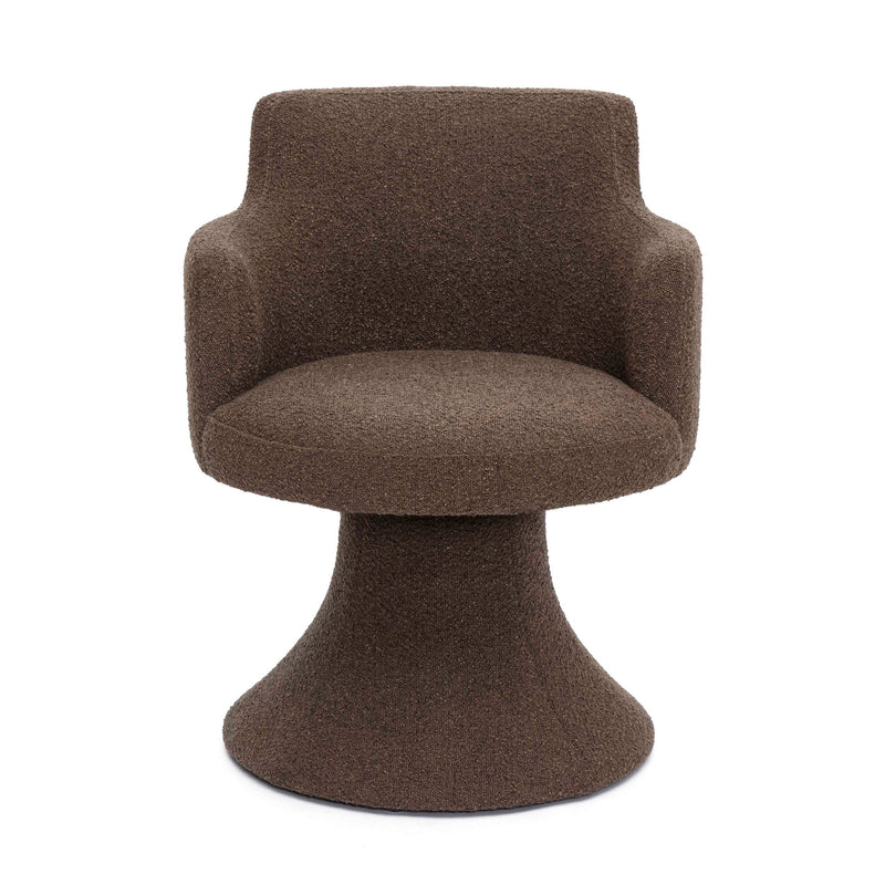 Jeffree - Performance Boucle Swivel Dining Chair - R&R Furniture Gallery (Fountain Valley, CA)