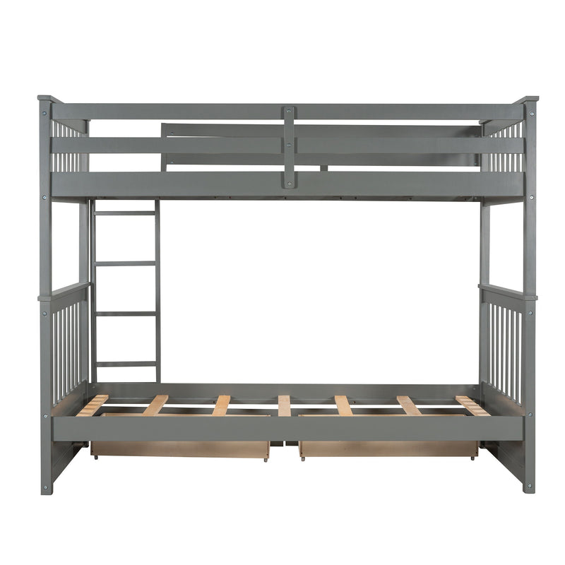 Bunk Bed With Ladders And 2 Storage Drawers - R&R Furniture Gallery (Fountain Valley, CA)