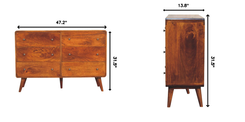 Large Curved Chest - Chestnut - R&R Furniture Gallery (Fountain Valley, CA)