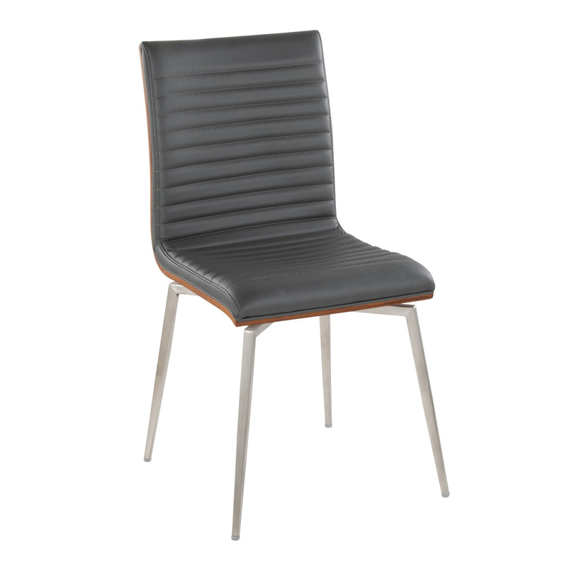 Lumi Source Fuji Mason 5-piece contemporary dining set with glass table and matching chairs for modern dining rooms.