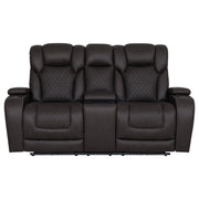 Wendell - Power Motion Loveseat With Console, Wireless Charger, Storage, USB & LED - Dark Gray - R&R Furniture Gallery (Fountain Valley, CA)