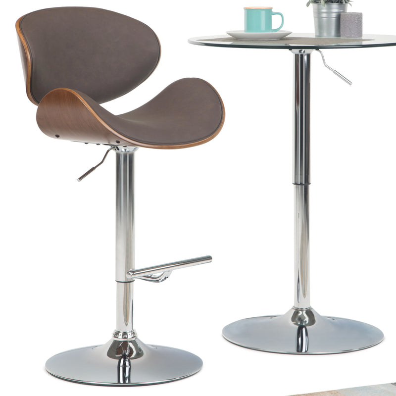 Marana - Multifunctional Handcrafted Bentwood Adjustable Swivel Bar Stool - R&R Furniture Gallery (Fountain Valley, CA)