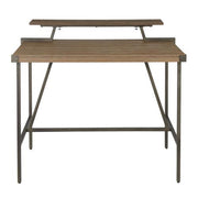 Lumi Source Gia industrial counter table with wooden top and metal legs, modern design for kitchen or bar area.