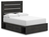 Hollivern - Panel Bed With Storage