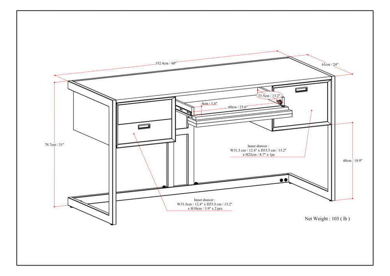 Hampden - Desk - Weathered Gray - R&R Furniture Gallery (Fountain Valley, CA)