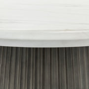 Caspia - 47" Outdoor Round Dining Table - Snowdrift White / Black - R&R Furniture Gallery (Fountain Valley, CA)