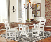 Valebeck - Rectangular Dining Room Table - White / Brown - R&R Furniture Gallery (Fountain Valley, CA)